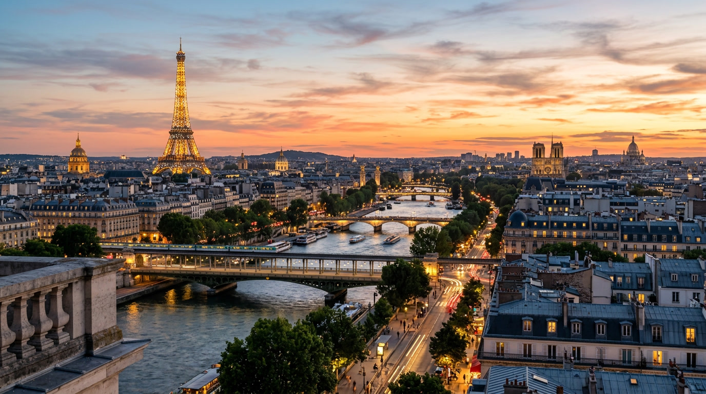 Construye una ruta por varias ciudades de Europa según el tiempo de traslado con Voyage Lumière